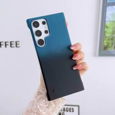 Capa ultrafina gradiente colorida fosca à prova de choque para Samsung Galaxy S23 S22 S21 S20 Plus Capa de plástico rígido ultra sem moldura, azul marinho, para Samsung S20 Plus