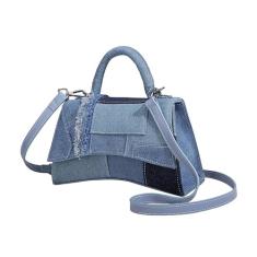 ALOLBAG Bolsa de mão feminina de designer com retalhos e retalhos e bolsa transversal 2024 nova bolsa de mão, Azul claro