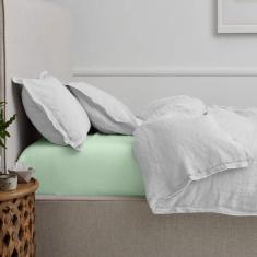 Lençol Solteiro Elástico 150 Fios Algodão Premium Verde