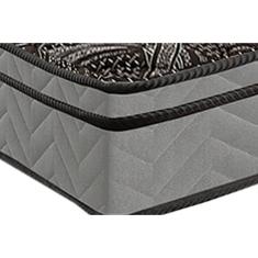 Cama Box Baú Casal: Colchão Anatômico Paropas D28 - Ep Confort Firme+ Base Crc Suede Cinza(138x188)