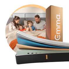 Colchão Queen Emma Original – 10 anos de garantia, qualidade premiada ao redor do mundo – (158x198cm).