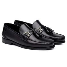 Sapato Social Couro Jacometti Lf04 Masculino Sola Couro Elegante Preto 37
