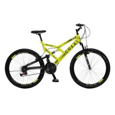 Bicicleta Adulto Colli GPS Aro 26, 7 Marchas, Quadro Tamanho 26, Freio V-Brake, Amarelo Neon