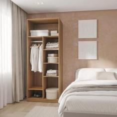 Guarda-roupa Modular 80cm sem Portas com Prateleiras Jade Cabecasa Mad