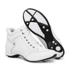 Botinha Feminina Tênis Couro Legitimo Super Confortável-Feminino