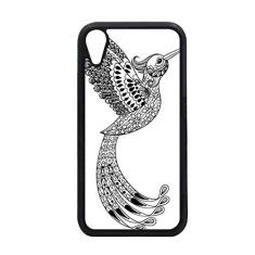 Capa de pintura de pássaro longa para iPhone XR para proteção de telefone Apple