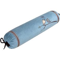 Travesseiro de pescoço de trigo sarraceno, travesseiro de pescoço de cilindro de trigo sarraceno Travesseiro de reforço ajustável Suporte de pescoço cervical Alívio da dor no pescoço Respirável Sono f