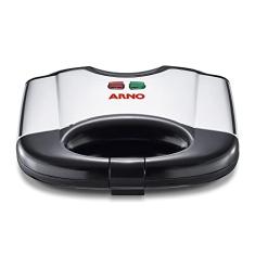 Sanduicheira e Grill Arno SACS, Antiaderente, Inox, 110V, Fácil Limpeza, Compacta e Versátil