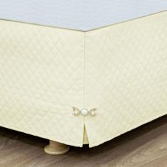 Saia Box c/ Pingente Queen 40cm Altura Matelassê Cama Box - Dryka Enxo