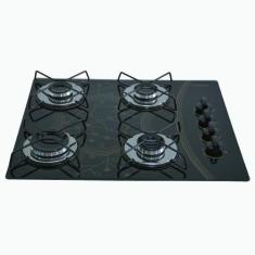 Fogão Cooktop Gás 4 Bocas Ultra Chama 127v/220v Amadeirado Mesclado - 