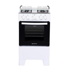 Fogão 4 Bocas Coliseum Plus com Forno Atlas 50 Litros Branco, Preto, N
