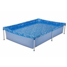 Piscina Infantil Mor 1000L - Aço  PVC Resistente