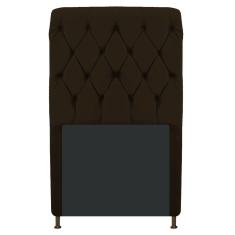 Cabeceira Estofada Cristal 100cm Solteiro Marrom