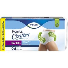 Tena Pants Confort, Roupa Íntima para Incontinência Urinária, G/EG - 24 unidades