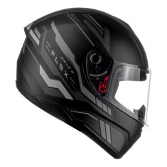Capacete Masculino Fly Drive 2 Hg Flex Preto Fosco Grafite Fechado