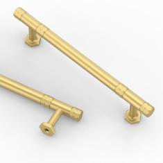 Asidrama Pacote com 10 puxadores dourados de 128 mm para armário de cozinha, puxadores de armário de cozinha para puxadores de gaveta de armário