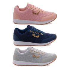 Tênis Feminino Academia Corrida Casual  Kit 3 Pares - Vanelli, 34, Mar