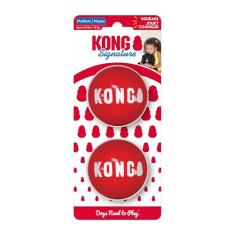 KONG Bolas exclusivas – Pacote com 2 bolas duráveis para perseguir e recuperar – para cães médios