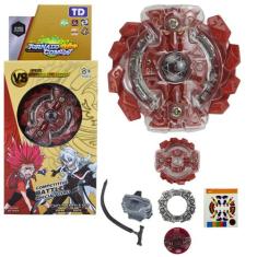 Beyblade Burst Com Lançador Adesivos Plástico e Metal Top - Tornado Gy