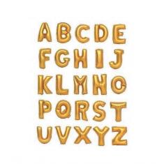 Balão Metalizado De Letra Dourada - 1 Metro Modelo L