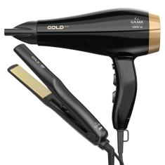 Kit Prancha e Secador de Cabelo Gold Ion Argan 220V