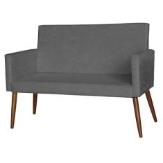 Sofá 2 Lugares Namoradeira Sala de Estar Oferta - King Lar, Cinza