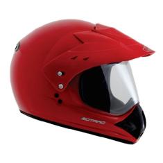 Capacete Moto Motocross Fechado Com Viseira Ebf Motard Solid