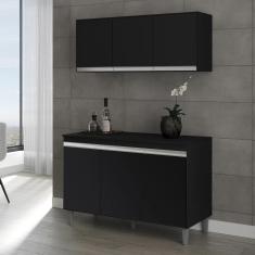 Armário Aéreo Andréia e Balcão Gabinete sem Tampo Manu 120cm - AJL Móveis