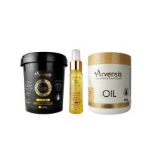 Kit Arvensis Hidratação Masc.2X1+Masc. Tec Oil+Fin. Tec Oil