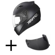 Capacete Ebf New Spark Solid Preto Fosco Mais Viseira Fumê