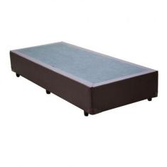 Cama Cama Box solteiro 88x188 marrom acolchoes