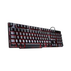 Teclado Gamer Hydra 107 Teclas + 12 Multimídia Com Led Vermelho Sensacao Tecla Mecanica - Gt702