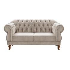 Sofá Fixo Duquesa Chesterfield 2 Lugares Namoradeira Classico Retrô - 