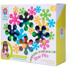 Brinquedo de encaixar e montar star plic - estrela