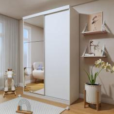 Guarda Roupa Infantil Premium Arabella 138cm com Espelho 2 Portas 2 Ga