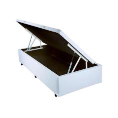 Base Box com Baú Viúvo Branco de Madeira Resistente - FácilPedido