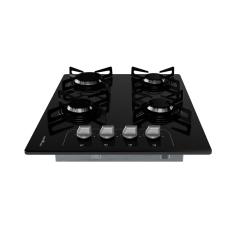 Cooktop a Gás Britânia 4 Bocas BCT4P Vidro Temperado 8mm Preto Bivolt
