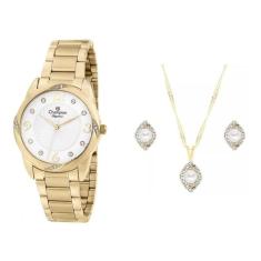 Relógio Feminino Champion Dourado Cn25734W-Feminino