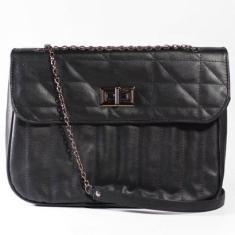 Bolsa Tereza Matelassê Alça Corrente Off White-Feminino