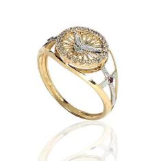 Anel De Ouro 18K Espírito Santo Cravejado - Elegancy Joias