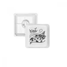 Windy Weather Kit de atualização de teclado mecânico PBT com padrão pintado à mão