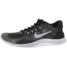NIKE Men's Flex RN 2018 Running Shoes, Black/White, 8.5