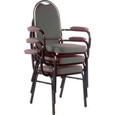 Kit Com 3 Cadeiras Para Auditório Linha Hotel Cinza