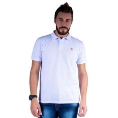 Camisa Polo Hipica Polo Club Estilo Algodão, G, Branco