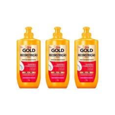 Creme Pentear Niely Gold 250G Queratina Reconstr Poten - 3Un