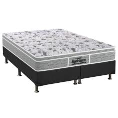 Cama Box Queen: Colchão Espuma D45 Probel /EP Anatômico Guarda Costas Próextreme Plus + Base CRC Suede Gray(158x198)