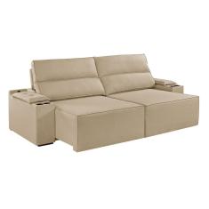 Sofá Retrátil E Reclinável 4 Lugares 250cm M180 Yescasa Linho-bege Escuro