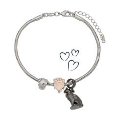 Pulseira Amor De Pets Revestida Em Prata