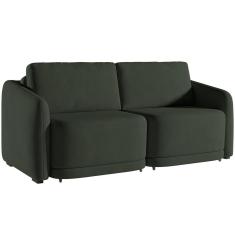 Sofá Cama Para Sala De Estar 2 Lugares 216cm Montserrat K01 Veludo Verde - Lyam Decor