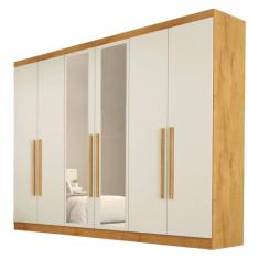 Guarda Roupa Oslo 6 Portas 6 Gavetas com Espelho MDF - MadeMarcs